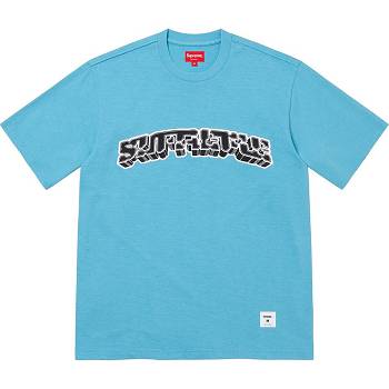 Blue Supreme Block Arc S/S Top Sweaters | Supreme 298MA